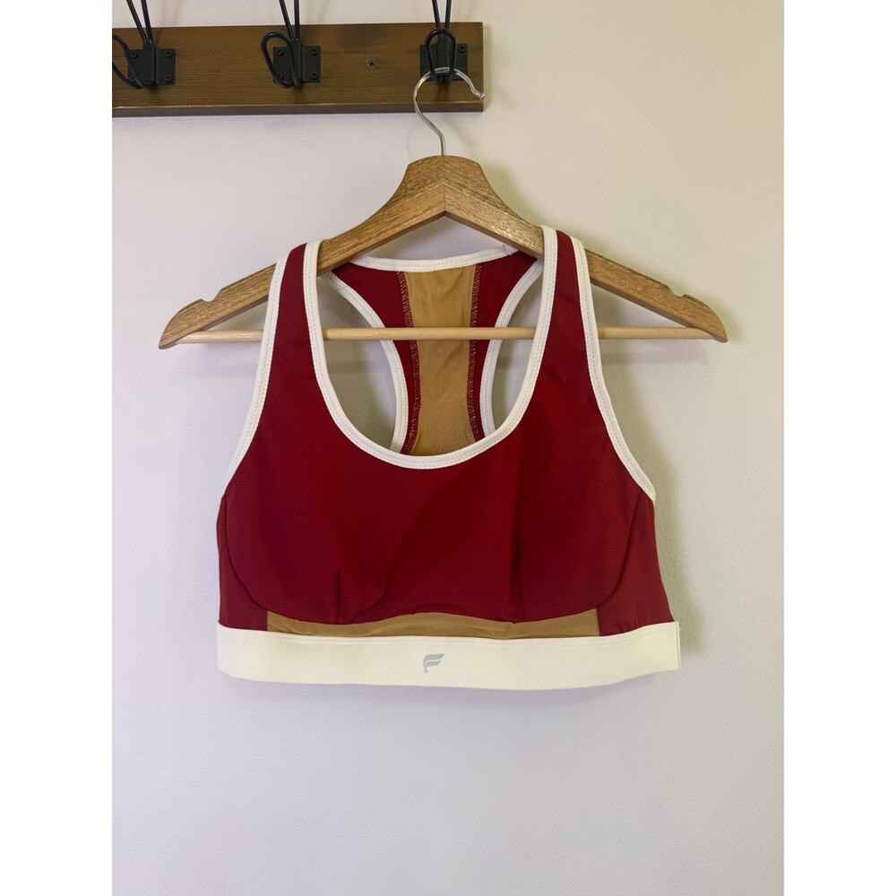 Fabletics Belle Racerback High Impact Sports Bra Red Small No Padding